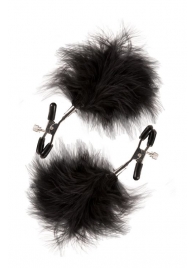 Зажимы для сосков с пухом FEATHERED NIPPLE CLAMPS - Blush Novelties - купить с доставкой в Грозном