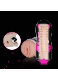 Мастурбатор-вагина Sex In A Can Vibra Vagina Tunnel - Lovetoy - в Грозном купить с доставкой