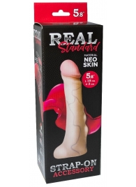 Реалистичная насадка с мошонкой REAL Standard - 18 см. - LOVETOY (А-Полимер) - купить с доставкой в Грозном