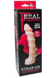 Насадка REAL Standard со спиралевидным узором - 19 см. - LOVETOY (А-Полимер) - купить с доставкой в Грозном