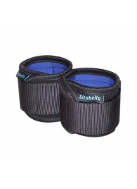 Неопреновые черно-синие наручники - Sitabella - купить с доставкой в Грозном