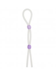 Прозрачное эрекционное кольцо-лассо SILICONE LASSO COCK RING DUAL BEADS - NMC - в Грозном купить с доставкой