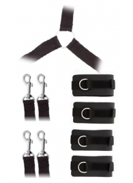 Комплект наручников и поножей LUXURIOUS BED RESTRAINT CUFF SET - Blush Novelties - купить с доставкой в Грозном
