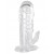 Прозрачная гелевая насадка с клиторальным отростком - 13 см. - Toyfa Basic - в Грозном купить с доставкой