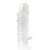 Закрытая прозрачная рельефная насадка Crystal sleeve - 13 см. - Erowoman-Eroman - в Грозном купить с доставкой