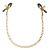 Чёрные с золотом зажимы на соски Gold Chain Nipple Clamps - Pipedream - купить с доставкой в Грозном