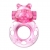 Розовое эрекционное виброкольцо на пенис Pink Bear - Baile - в Грозном купить с доставкой