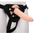 Телесный страпон на черных трусиках STRAP ON REAL DILDO - 20 см. - Dream Toys - купить с доставкой в Грозном