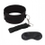 Черный ошейник с длинным поводком Collar and Leash Set - Lux Fetish - купить с доставкой в Грозном