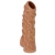 Телесная насадка с венками и открытой головкой Nude Sleeve L - 14 см. - KOKOS - в Грозном купить с доставкой