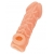 Телесная закрытая насадка с венками Cock Sleeve Size L - 17,6 см. - KOKOS - в Грозном купить с доставкой