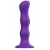 Фиолетовая насадка Strap-On-Me Dildo Geisha Balls size M - Strap-on-me - купить с доставкой в Грозном