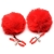 Красные зажимы на соски с помпонами Pom Pom - XR Brands - купить с доставкой в Грозном