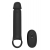 Черная насадка-удлинитель с вибрацией Vibrating Extender With Remote - Dream Toys - в Грозном купить с доставкой