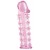 Розовая насадка на пенис с шипами - 12,5 см. - A-toys - в Грозном купить с доставкой
