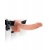 Телесный полый страпон с вибрацией Vibrating Hollow Strap-On with Balls - 24 см. - Pipedream - купить с доставкой в Грозном