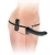 Черный страпон с вагинальной пробкой Deluxe Vibrating Penetrix Strap-On - 19 см. - Pipedream - купить с доставкой в Грозном