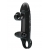 Черная вибронасадка на пенис с подхватом мошонки - 20 см. - Baile - в Грозном купить с доставкой