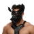 Черная кожаная маска «Собака» - Crazy Handmade - купить с доставкой в Грозном