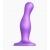 Фиолетовая насадка Strap-On-Me Dildo Plug Curvy size M - Strap-on-me - купить с доставкой в Грозном
