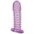 Гелевая фиолетовая насадка с шипами - 12 см. - Toyfa Basic - в Грозном купить с доставкой