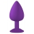 Большая фиолетовая анальная пробка Emotions Cutie Large с голубым кристаллом - 10 см. - Lola Games - купить с доставкой в Грозном