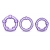 Набор из 3 фиолетовых эрекционных колец Stay Hard Beaded Cockrings - Blush Novelties - в Грозном купить с доставкой