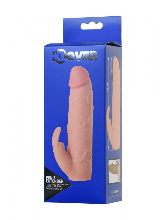 Телесная насадка Toyfa XLover для увеличения размера - 16,8 см. - ToyFa - в Грозном купить с доставкой