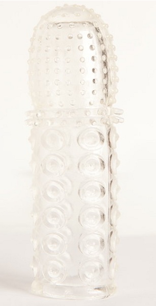 Прозрачная закрытая гелевая насадка - 13,5 см. - Toyfa Basic - в Грозном купить с доставкой