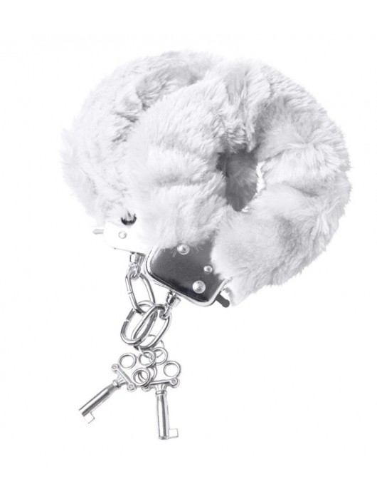 Наручники с белой меховой опушкой - ToyFa - купить с доставкой в Грозном