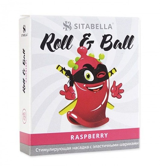 Стимулирующий презерватив-насадка Roll   Ball Raspberry - Sitabella - купить с доставкой в Грозном