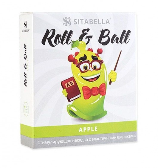 Стимулирующий презерватив-насадка Roll   Ball Apple - Sitabella - купить с доставкой в Грозном