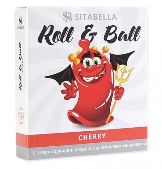 Стимулирующий презерватив-насадка Roll   Ball Cherry - Sitabella - купить с доставкой в Грозном