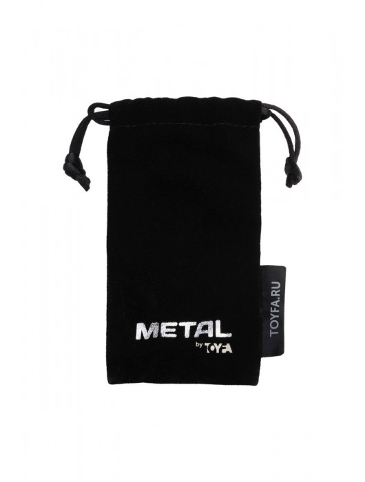 Серебристая коническая анальная пробка с красным кристаллом - 8 см. - ToyFa - купить с доставкой в Грозном