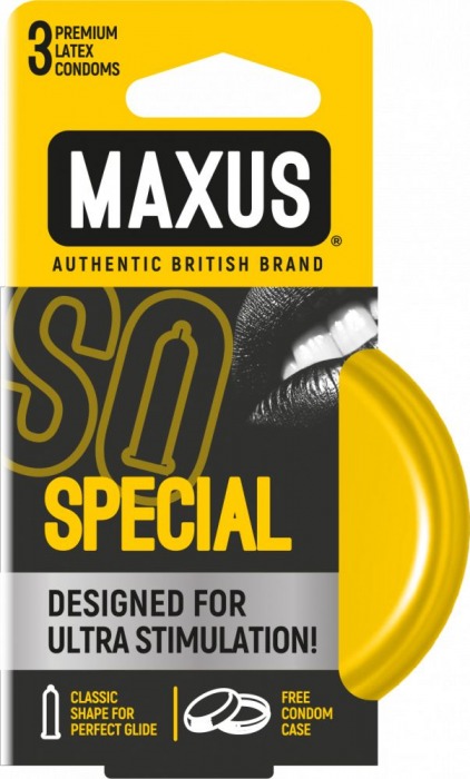Презервативы с точками и рёбрами в железном кейсе MAXUS Special - 3 шт. - Maxus - купить с доставкой в Грозном