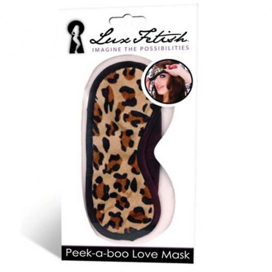 Леопардовая маска на глаза Peek-a-Boo - Lux Fetish - купить с доставкой в Грозном