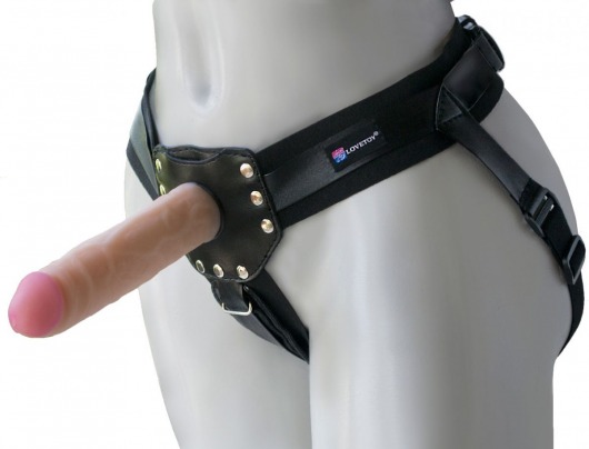 Черный пояс-трусики с двумя насадками  Экзотик-Linda  - 15,5 и 10,5 см. - LOVETOY (А-Полимер) - купить с доставкой в Грозном