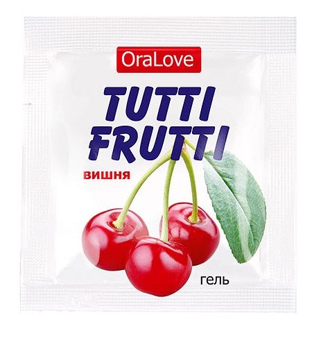Пробник гель-смазки Tutti-frutti с вишнёвым вкусом - 4 гр. - Биоритм - купить с доставкой в Грозном