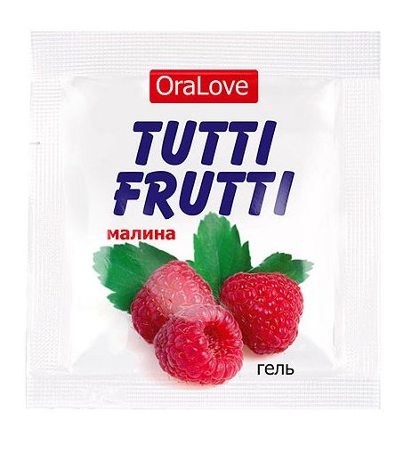 Пробник гель-смазки Tutti-frutti с малиновым вкусом - 4 гр. - Биоритм - купить с доставкой в Грозном