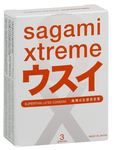 Ультратонкие презервативы Sagami Xtreme SUPERTHIN - 3 шт. - Sagami - купить с доставкой в Грозном
