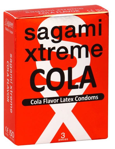 Ароматизированные презервативы Sagami Xtreme COLA - 3 шт. - Sagami - купить с доставкой в Грозном