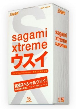 Ультратонкие презервативы Sagami Xtreme SUPERTHIN - 15 шт. - Sagami - купить с доставкой в Грозном