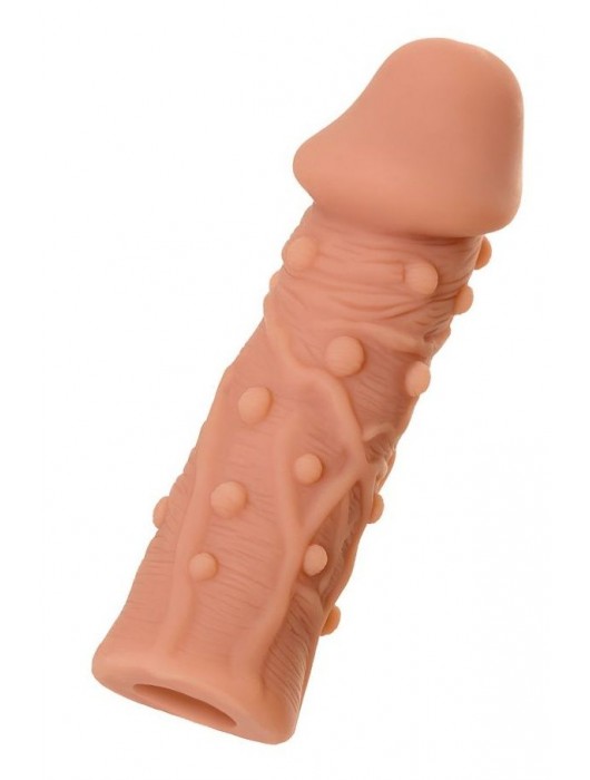 Телесная реалистичная насадка KOKOS Extreme Sleeve 06 с дополнительной стимуляцией - 12,7 см. - KOKOS - в Грозном купить с доставкой