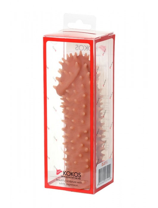 Телесная реалистичная насадка KOKOS Extreme Sleeve 07 с дополнительной стимуляцией - 12,7 см. - KOKOS - в Грозном купить с доставкой