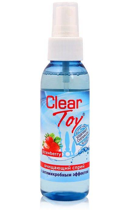 Очищающий спрей для игрушек CLEAR TOY Strawberry - 100 мл. - Биоритм - купить с доставкой в Грозном