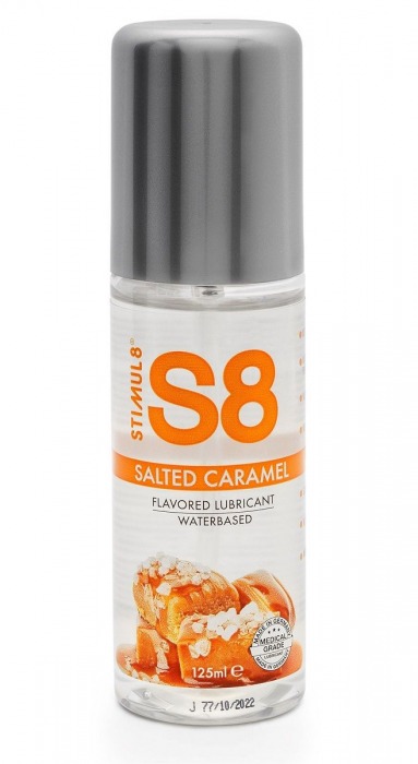 Смазка на водной основе S8 Flavored Lube со вкусом соленой карамели - 125 мл. - Stimul8 - купить с доставкой в Грозном