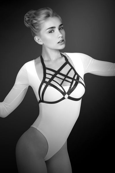 Черная упряжь на грудь Clara - Bijoux Pour Toi - купить с доставкой в Грозном