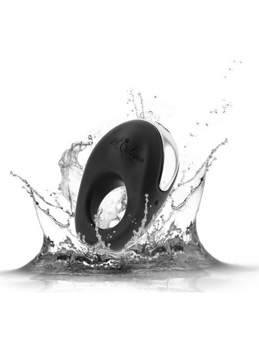 Черное эрекционное виброкольцо ATOM - Hot Octopuss - в Грозном купить с доставкой