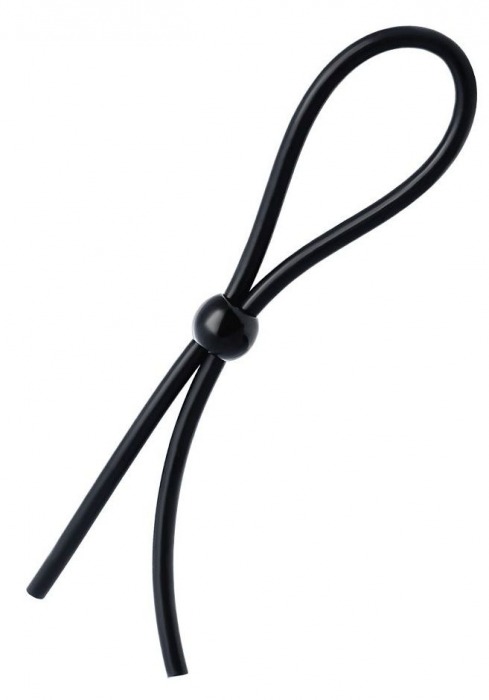 Черное лассо на пенис с одной бусиной - A-toys - в Грозном купить с доставкой
