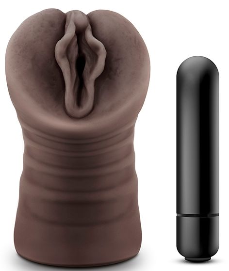 Коричневый мастурбатор-вагина Alexis - Blush Novelties - в Грозном купить с доставкой